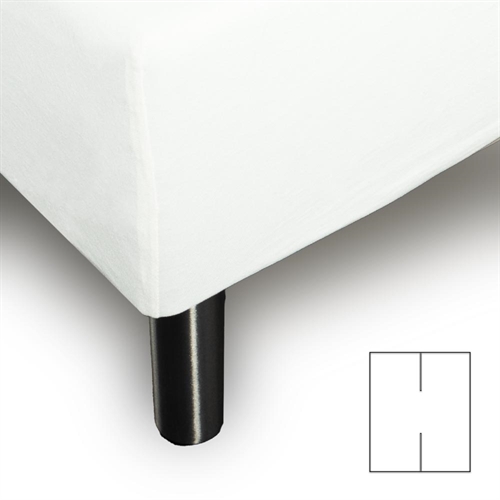 Billede af Splitlagen - H-split - 160x200 cm - Hvid - 100% Bomuld jersey lagen - Stræklagen til elevationsseng